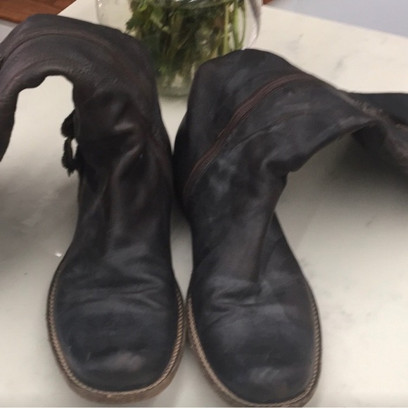 Siren by Mark Nason genuine Leather with Fur stripe down the side Boots - Picture 7 of 11